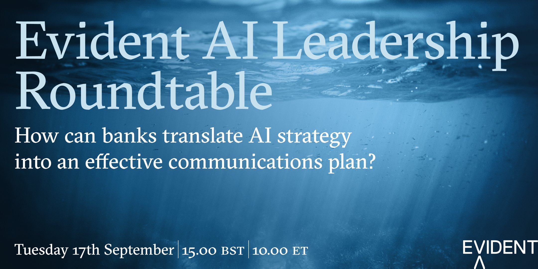 Banner for AI Leadership roundtable on 17th September at 1500 BST