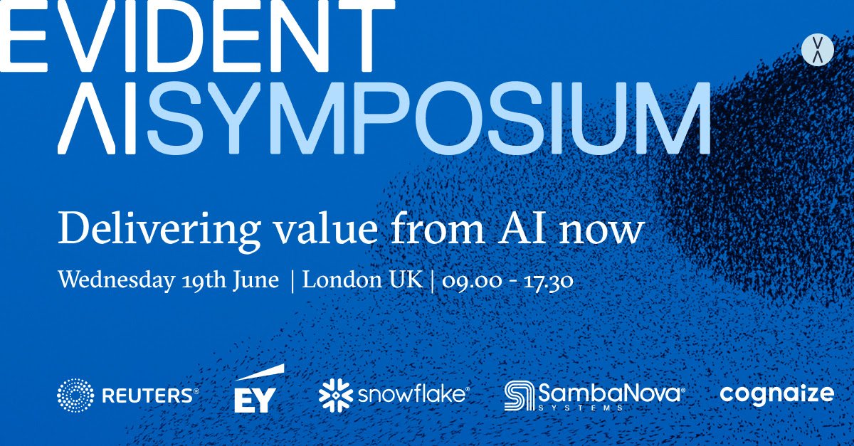 Image showing advert for the London Evident AI Symposium on 19 June 2024